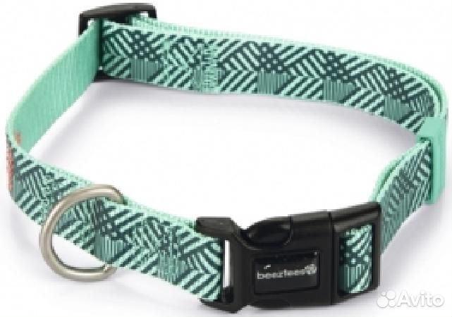 Beeztees 746660 Ошейник нейлоновый Geo зеленый 48