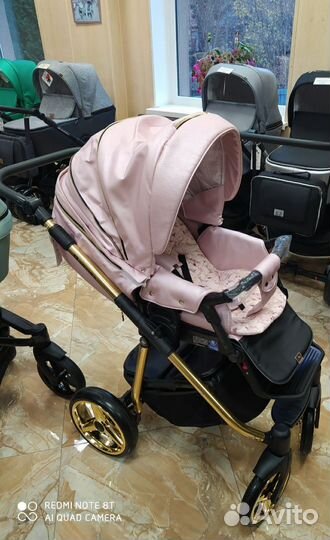 Коляска 2 в 1 adamex reggio экокожа