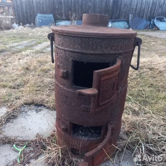Печь буржуйка чугунная разборная СССР