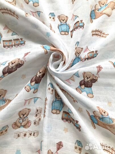 Детская муслиновая пеленка большого размера