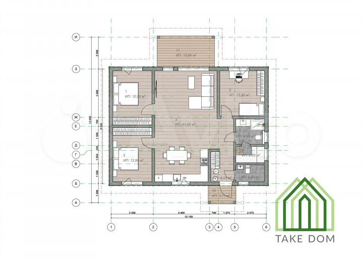 Дом 131 м² на участке 8,8 сот.