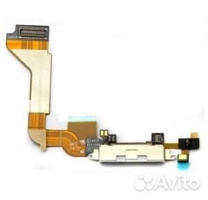Шлейф iPhone 4 с системным разъемом, микрофоном, б