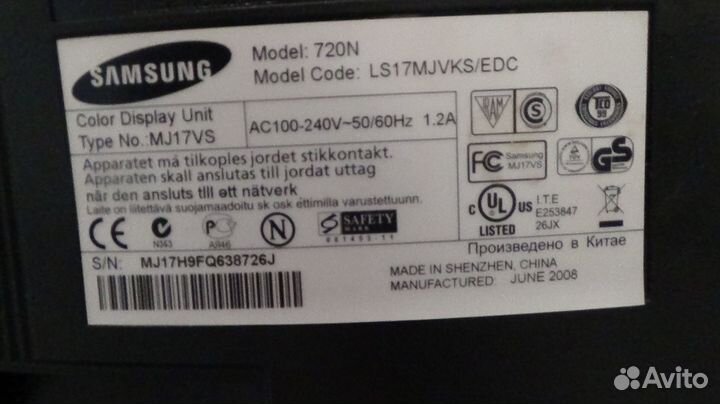 Монитор samsung 2008