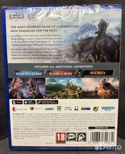 Новый/Русский/Ведьмак 3 Полное Издание на PS5