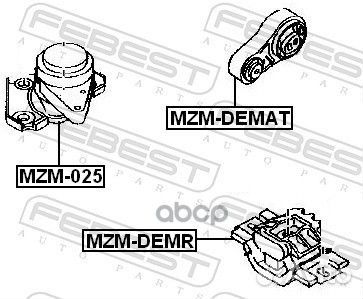 Подушка двигателя задняя mazda demio DY 2002-20