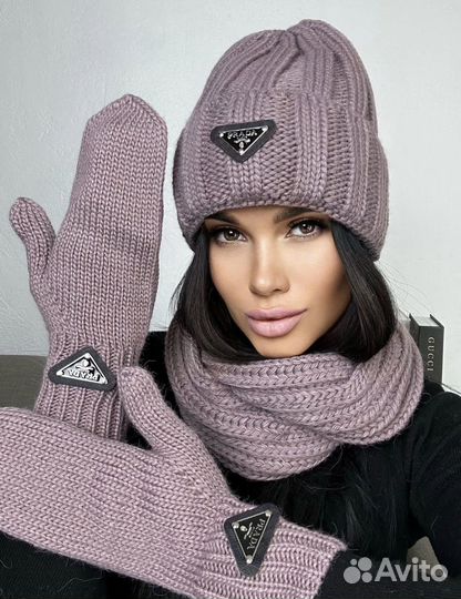 Комплект шапка, шарф