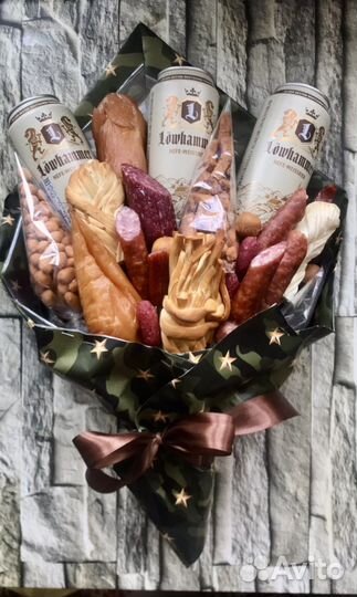 Мужские букеты, подарочные боксы