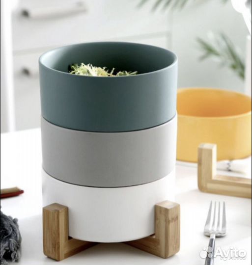 Пиалка на бамбуковой подставке