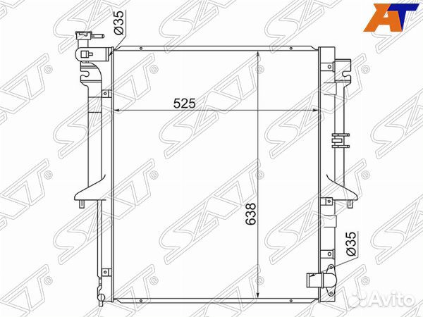 Радиатор Mitsubishi L200 07-16 / Pajero Sport 08-1