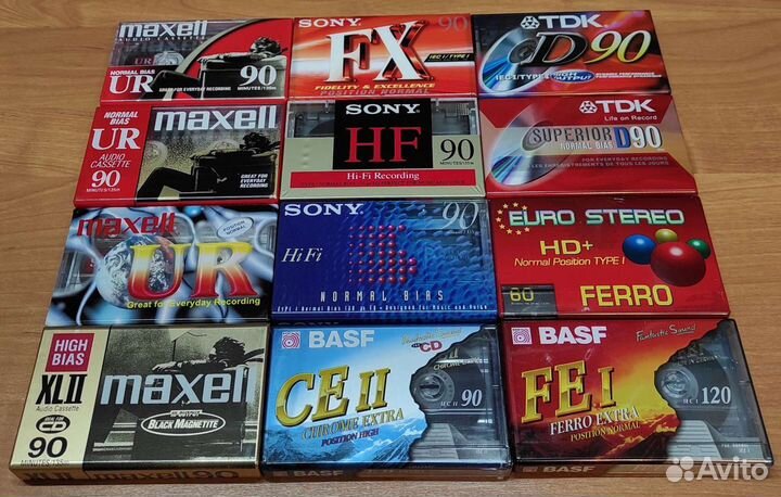 Аудиокассеты Basf, Maxell, TDK, Sony
