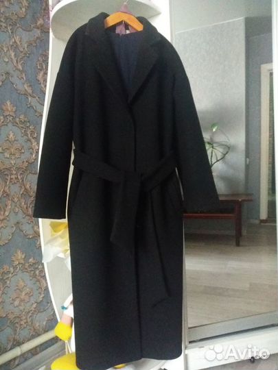 Пальто женское демисезонное 46 48цвет черный