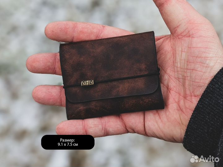 Картхолдер из натуральной кожи ручная работа