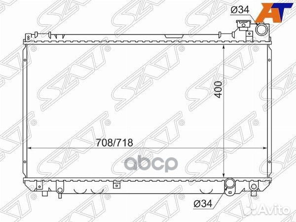 Радиатор Toyota Mark II (X110) 00-04 / Brevis