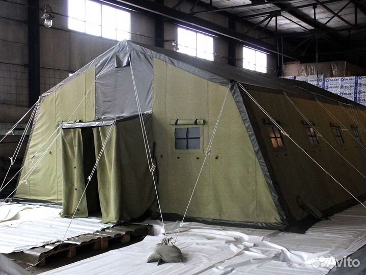Палатка армейская каркасная от 10 до 70 мест