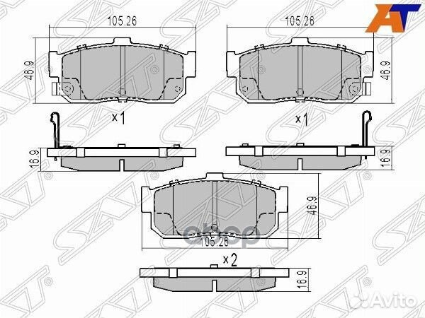 Колодки тормозные зад nissan bluebird U14 96-01