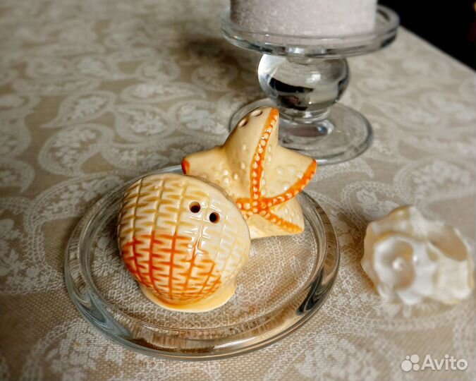 Солонка и перечница, набор для специй, керамика