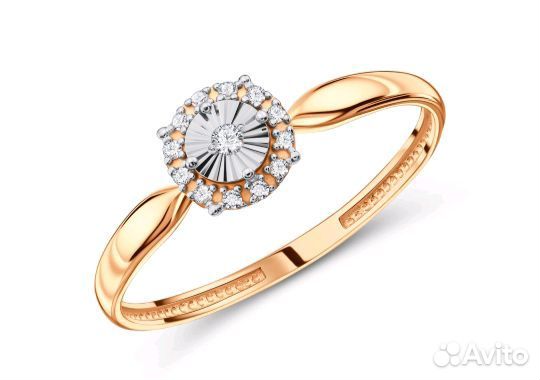 Кольцо с бриллиантом