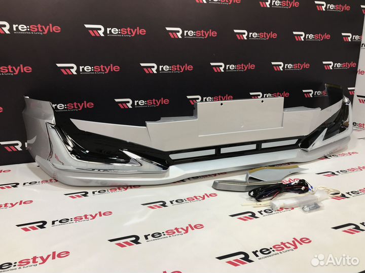 Юбка переднего бампера Toyota Land Cruiser Prado