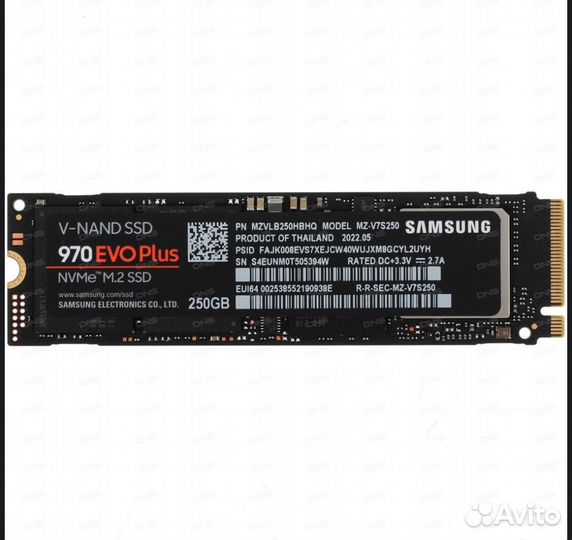 Ssd m2 samsung 970 evo plus 250