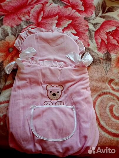 Конверт на выписку для девочки осень зима