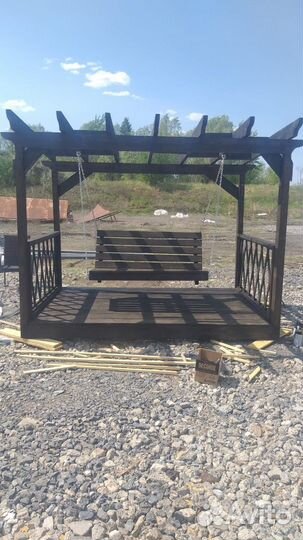 Садовые качели подвесные