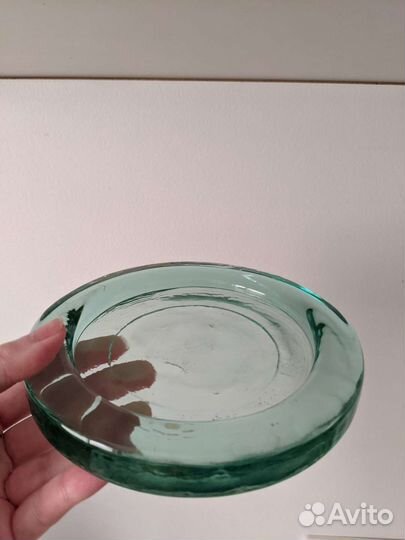 Стеклянный дизайнерский поддон/пепельница/тарелка