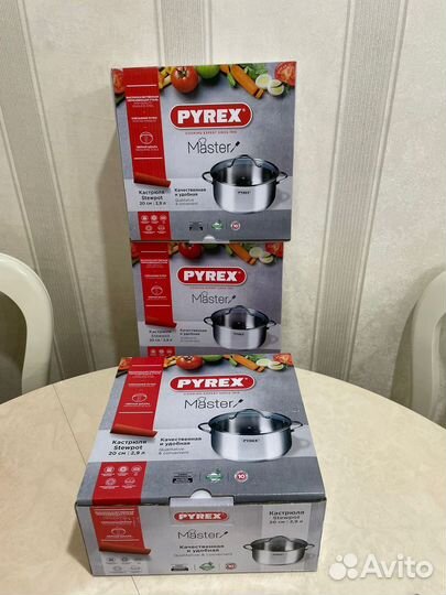 Кастрюля pyrex Master 2.8л, нержавеющая сталь