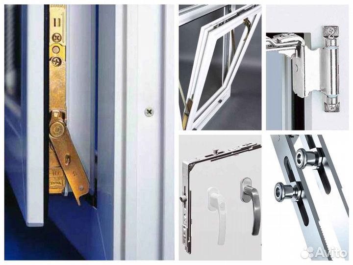 Ремонт окон, фурнитура Евро RAL7278