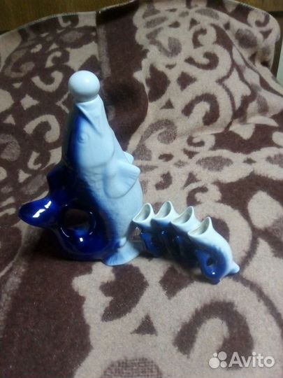 Штоф и 4. рюмки рыбка СССР