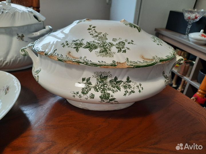 Супница с блюдом Дулево фарфор СССР