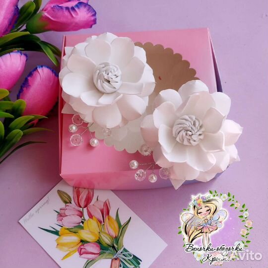 Цветы на заколках (резинках)