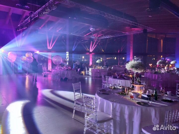 Свет на свадьбу, Световое оформление, Звук, Аренда