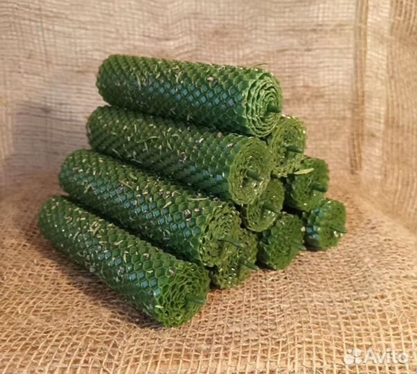 Свечи из вощины Денежный магнит, 3 шт