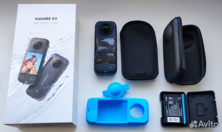 Экшн камера insta360 X3 + аккумулятор+бокс и чехол