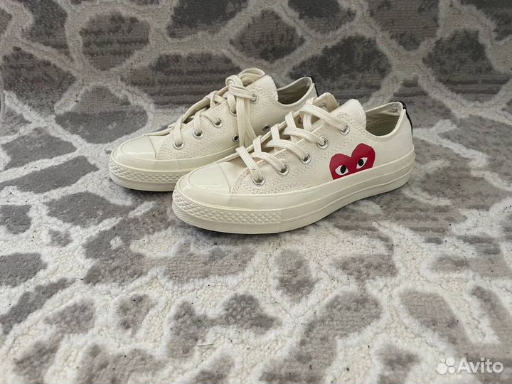 Кеды Converse Comme des Garçons Play белые