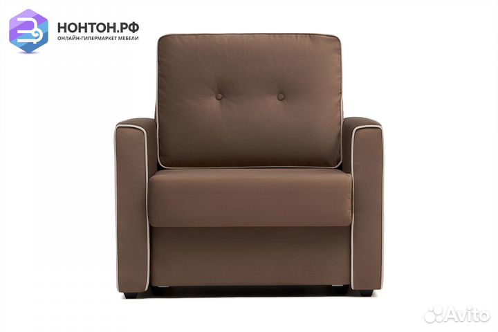 Кресло еврокнижка Леон коричневое