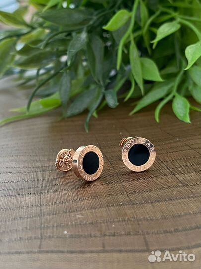 Золотые серьги bvlgari