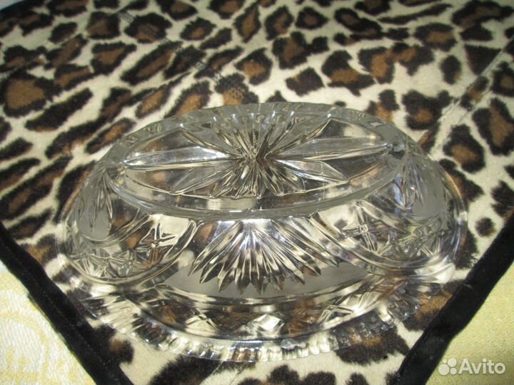 Ваза СССР хрустальная Салатница
