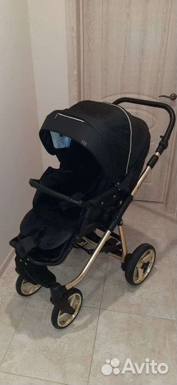 Коляска 2 в 1 adamex чёрная