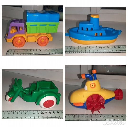 Машинки, самосвалы, мотоциклы, мусоровоз и др