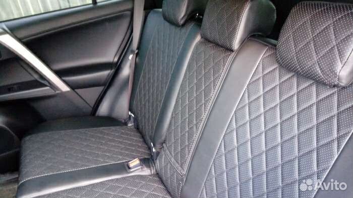 Чехлы на сиденья с Ромбом экокожа цвет : чёрный