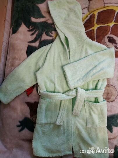 Детский махровый халат с капюшоном