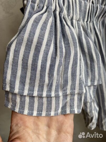 Льняной костюм топ юбка