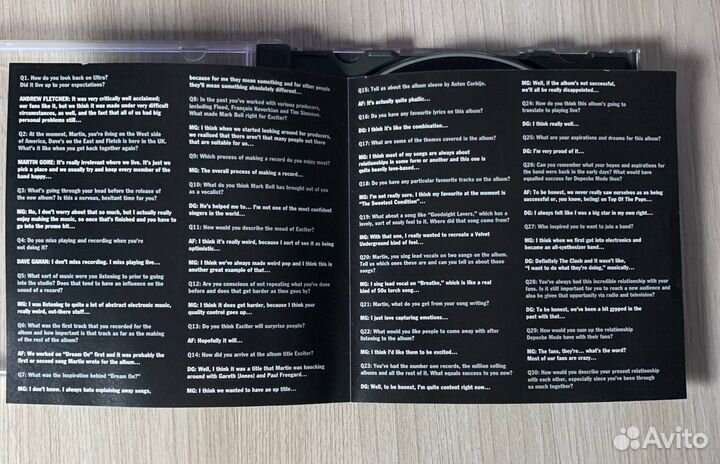 Depeche Mode – Exciter - Interview Disc (промо)