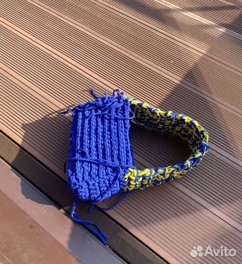 Вязаная сумка тренд сезона ручная работа