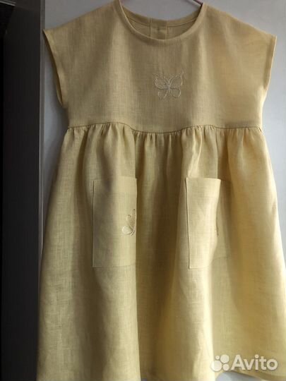 Платье детское из льна