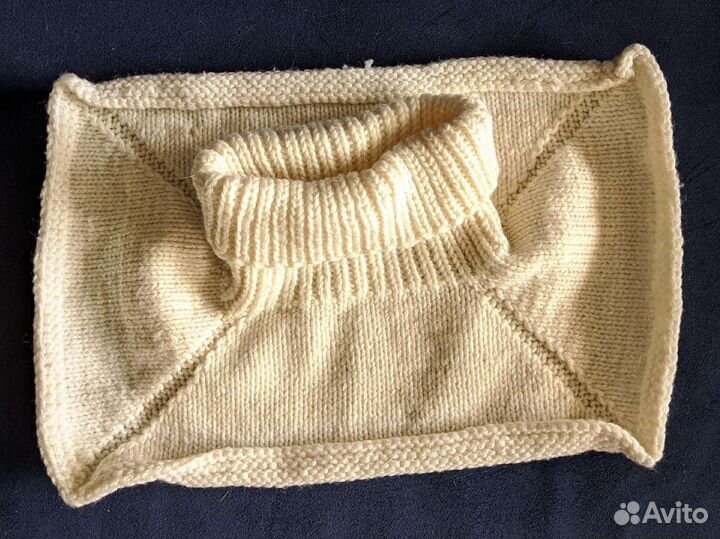 Шарф манишка хомут, молочный