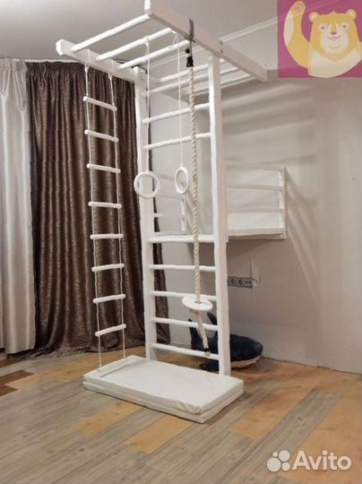 Шведская стенка с балконом и аксессуарами