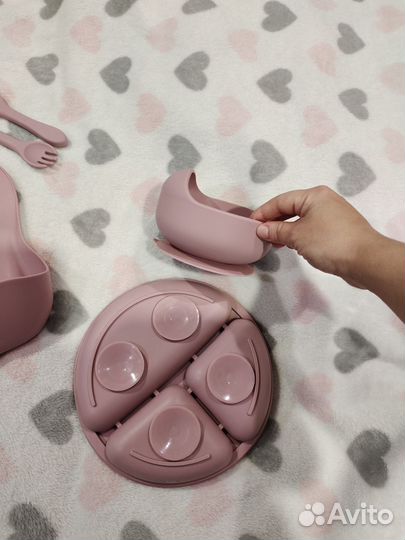 Набор силиконовой детской посуды