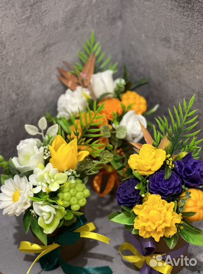 Букет из мыла учителю